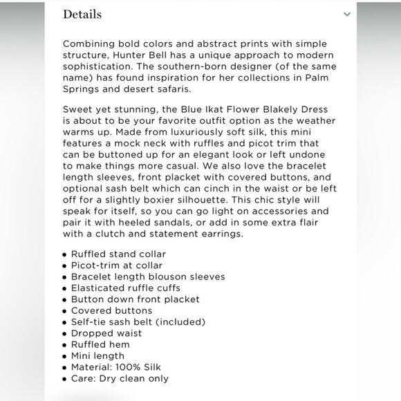 Hunter Belle Blakely Ikat Flower Dress Size XL - Picture 10 of 10